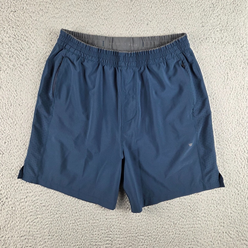 Mack Weldon Shorts Mens Medium Blue 6.5" Unlined‎ Performance Stretch Casual